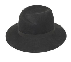 Jack + Lucy Black Adjustable Bicoastal Wide Brim Wool Hat NWT - £11.86 GBP