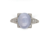 Platinum Hand Engraved Star Genuine Natural Sapphire and Diamond Ring (#... - £1,485.50 GBP