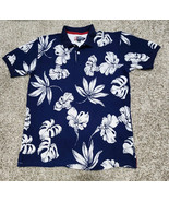 Chaps Ralph Lauren Mens Large collared shirt Hibiscus Floral Cotton Shor... - $22.00