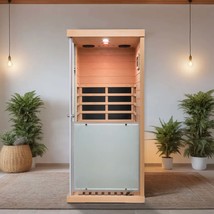 Hemlock Infrared Sauna - Large, Glass, Right Door - $1,346.99