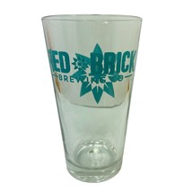 Red Brick Pint Beer Glass Blue Snowflake Standard  16 0z - $12.28