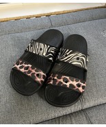 Crocs Animal Remix Sandal Leopard Zebra Slip On Size W 7/M 5 Black Slide... - $54.31 CAD