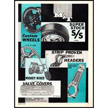 1967 Mickey Thompson Wheels Tires Headers Vintage Print Ad Man Cave Wall Art - £8.20 GBP