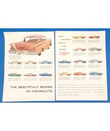 1958 Chevrolets Impala, Bel Air, Brookwood, Delray Corvette 2 Page PRINT... - $174.13 MXN