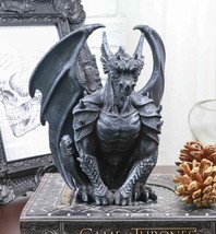 Crouching Gothic Winged Dragon Guardian Chimera Gargoyle Decorative Figu... - $27.99