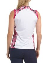 NWT TAIL SUMMER LEAVES White Red Black Sleeveless Mock Golf Shirt S M L XL XXL image 2