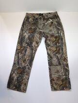 Realtree Camo Pants Mens 36x30 Hunting Streetwear Y2K 100% Cotton Double... - $19.79