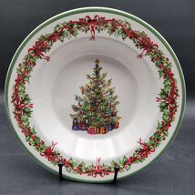 Christopher Radko Traditions Holiday Celebrations Rimmed 9" Soup Salad Bowl - $8.90