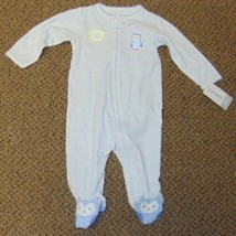 Girls Pajamas Carters Owl White Purple Dot Footed Sleeper 1 Pc Infant-sz... - $12.87