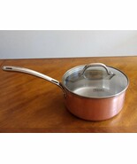 Viking 3-Ply Copper Clad Saucepan Pot with Vented Glass Lid 3 Qt Quart - $1,009.72 MXN