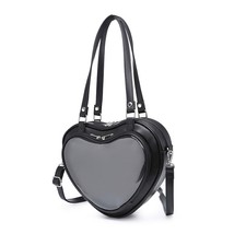 Heart Shaped Transparent JK Ita Purse for Young Girls Kawaii Harajuku Women Shou - £56.03 GBP