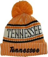 Tennessee Plush Lined Embroidered Winter Knit Pom Beanie Hat (Orange/Bla... - £15.94 GBP