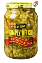 &quot;Delicious Mt Olive Dill Relish - 16oz Jar (Pack of 4) for Ultimate Flavor&quot; - £19.18 GBP