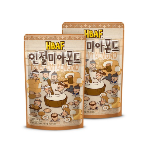 HBAF Nuts Injeolmi Flavor Almond 190g*2ea 인절미맛 아몬드 - $44.80