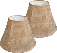 Lamp Shades Set of 2,TOOTOO STAR Imitation Sheepskin Lampshade 6&quot; Top X 12&quot; Bott - £46.68 GBP