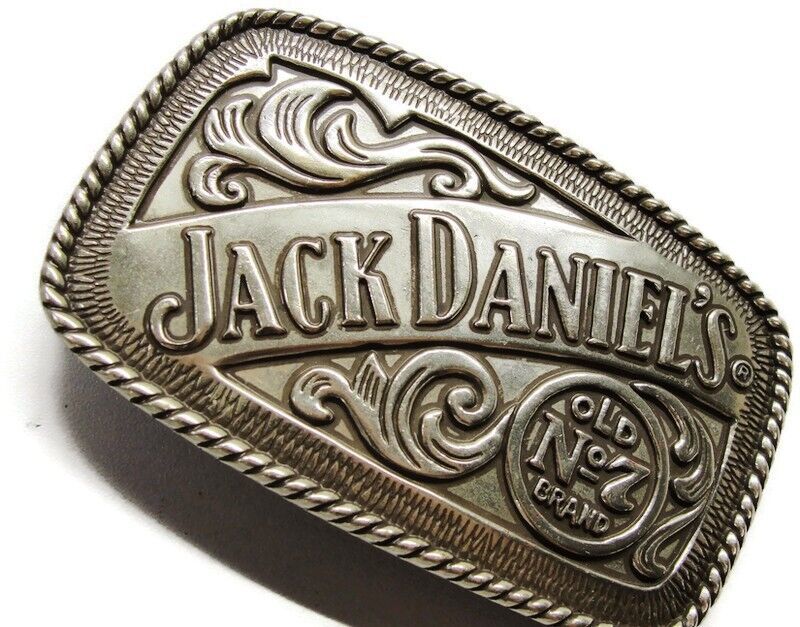 Primary image for 2005 Jack Daniels Metal Belt Buckle Silver Tone Old No 7
