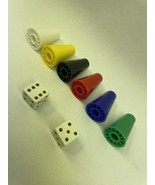 Vtg Anti-Monopoly 1973 Parts Only &quot;Bust The Trust” Dice &amp; Markers - $9.42 CAD