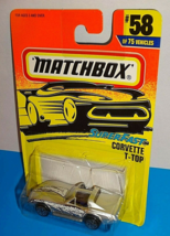 Matchbox 1997 Release SuperFast #58 Corvette T-Top Silver w/ Purple Inte... - $6.00