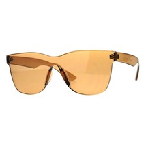Monoblock Rimless Sunglasses Thick Square Plastic Frame Unisex Shades UV400 - £10.22 GBP+