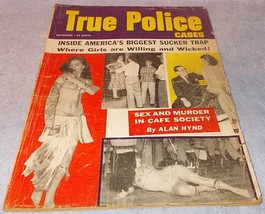 True Police Cases Men&#39;s Risque Action Crime Detective Magazine November 1955 - £10.18 GBP