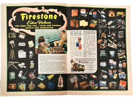 FIRESTONE TIRES - Extra Value-2 Sided - 1942 Vintage Print Ad-Tractors-T... - $10.77