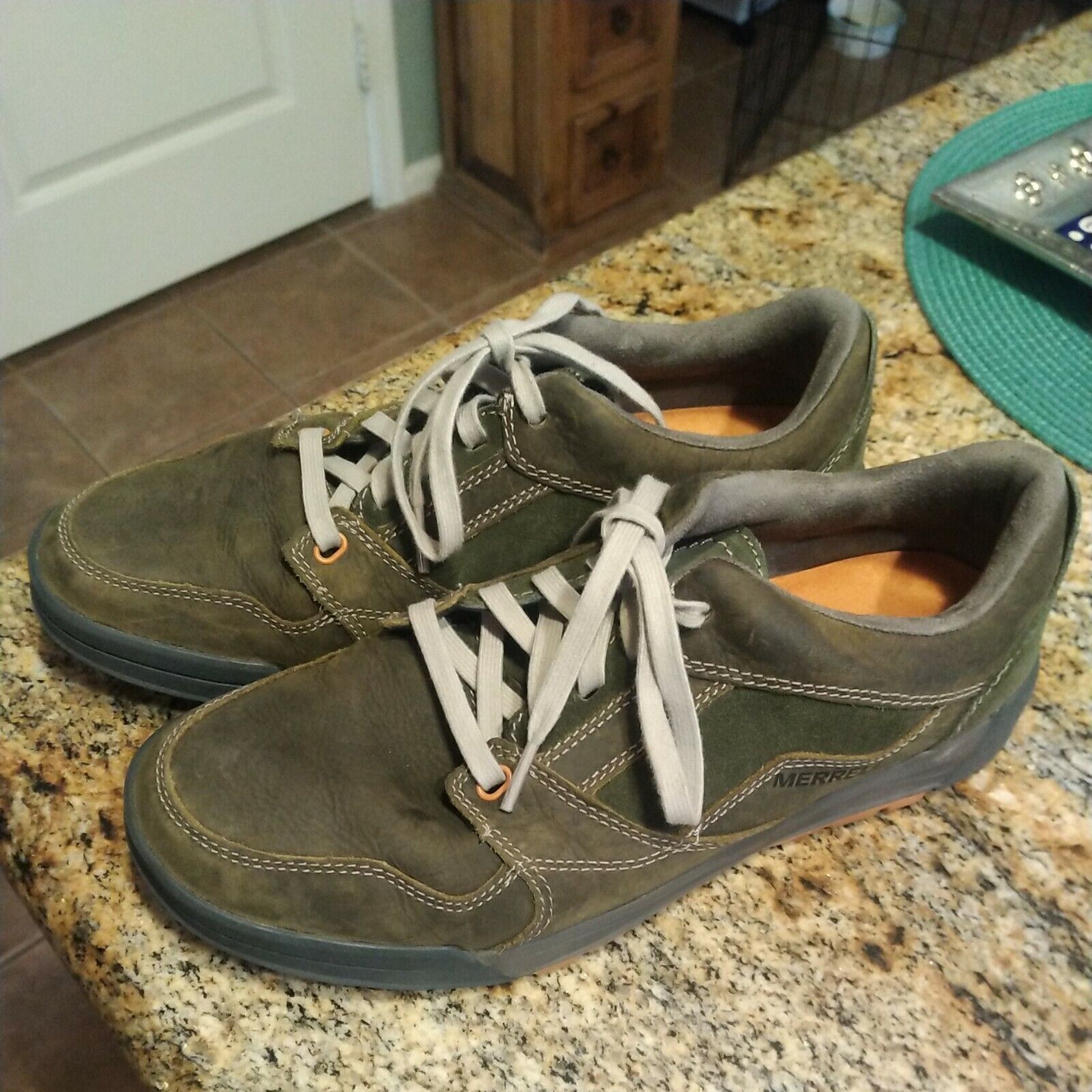 Primary image for MERRELL Berner Lace Up J49605 Men’s Hiking Shoes Size US 9 Dusty Olive Suede