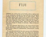 Orient Line to Australia Pacific Service FIJI Information Brochure with ... - $27.72