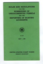 Rules &amp; Regulations Numbering of Undocumented Vessels &amp; Reporting of Accidents - £9.57 GBP