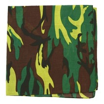 12 Pcs Army Camo Bandana 100% Cotton Paisley Print Head Scarf Face Mask - £22.06 GBP