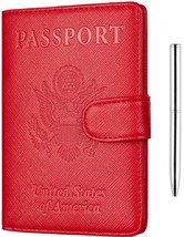 Nappa Leather Passport and Card Case Set, Travel, Globe, Wallet, Money, ... - £15.16 GBP