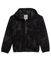 Lucky Brand Big Girls Tie Dye Hooded Popover Sweatshirt,Black,7 - £20.10 GBP