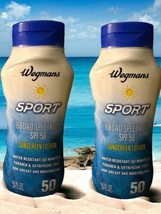 Wegmans Sport Broad Spectrum Spf 50 Sunscreen Lotion 16 Oz, 2 - Pack - £18.34 GBP