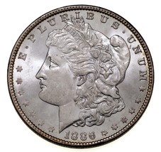 1886 Silver Morgan Dollar Choice Bu Condition, Excellent Eye Appeal-
sho... - $78.24