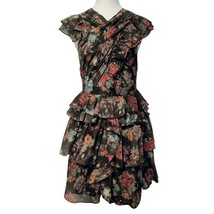 Ulla Johnson Sarafina Dress Fern Green Size 4 Mini Floral Criss Cross Ha... - £191.05 GBP