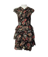 Ulla Johnson Sarafina Dress Fern Green Size 4 Mini Floral Criss Cross Ha... - $338.49 CAD