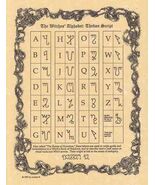 Witches&#39; Alphabet Theban Script Parchment-Like Page for Book of Shadows,... - $22.87 MXN