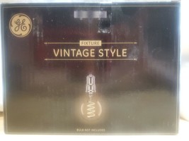 Vintage Pendant Light Soft Gold Gunmetal LED Black Cord for Medium Base - £19.46 GBP