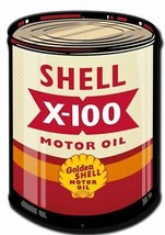 Shell X-100 Motor Oil Golden Shell Plasma Cut Metal Sign - £39.70 GBP