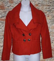 Millard Fillmore Misses LARGE Military Coat Peacoat Wool Double Breast O... - $22.75