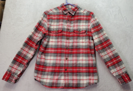 Woolrich Shirt Men Size Small Red Plaid Flannel Long Sleeve Collared Button Down - £14.05 GBP