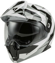 Fly Racing Street Mens Odyssey Summit Helmet Black/White/Grey XS - £235.42 GBP