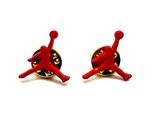 Custom Red Metal Jumpman Lapel Pin Set - $13.67