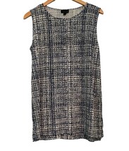 J Jill Sleeveless Top Womens Medium Blue White Stretch Rayon Lycra Spandex - $275.87 MXN