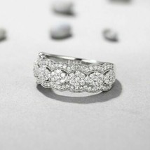 3Ct Moisaanite Lab-Created Diamante Matrimonio Amazing Fedina Argento Sterling - £239.92 GBP