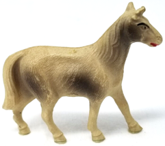 Horse Celluloid Toy Figurine Wide Eyes Large Tail Vintage - £8.92 GBP