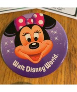 Disney Pin Button Walt Disney World Minnie Mouse Hair Bow Polka dot Purple - $94.05 MXN