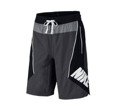 NWT men&#39;s small Nike Throwback Basketball Shorts Black Grey White AJ3673... - $708.13 MXN