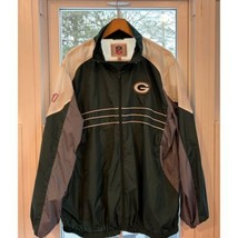 SI - NFL Green Bay Packers Full Zip Windbreaker Jacket - sz XL Green Whi... - $20.65