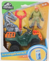 Jurassic World Imaginext ATV Vehicle Technician Action Figure toy Playset FMX94 - £9.30 GBP