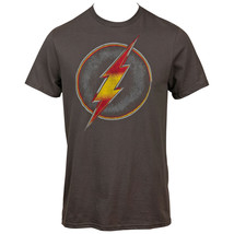 Flash Distressed Red and Yellow Symbol T-Shirt Grey - £21.56 GBP+